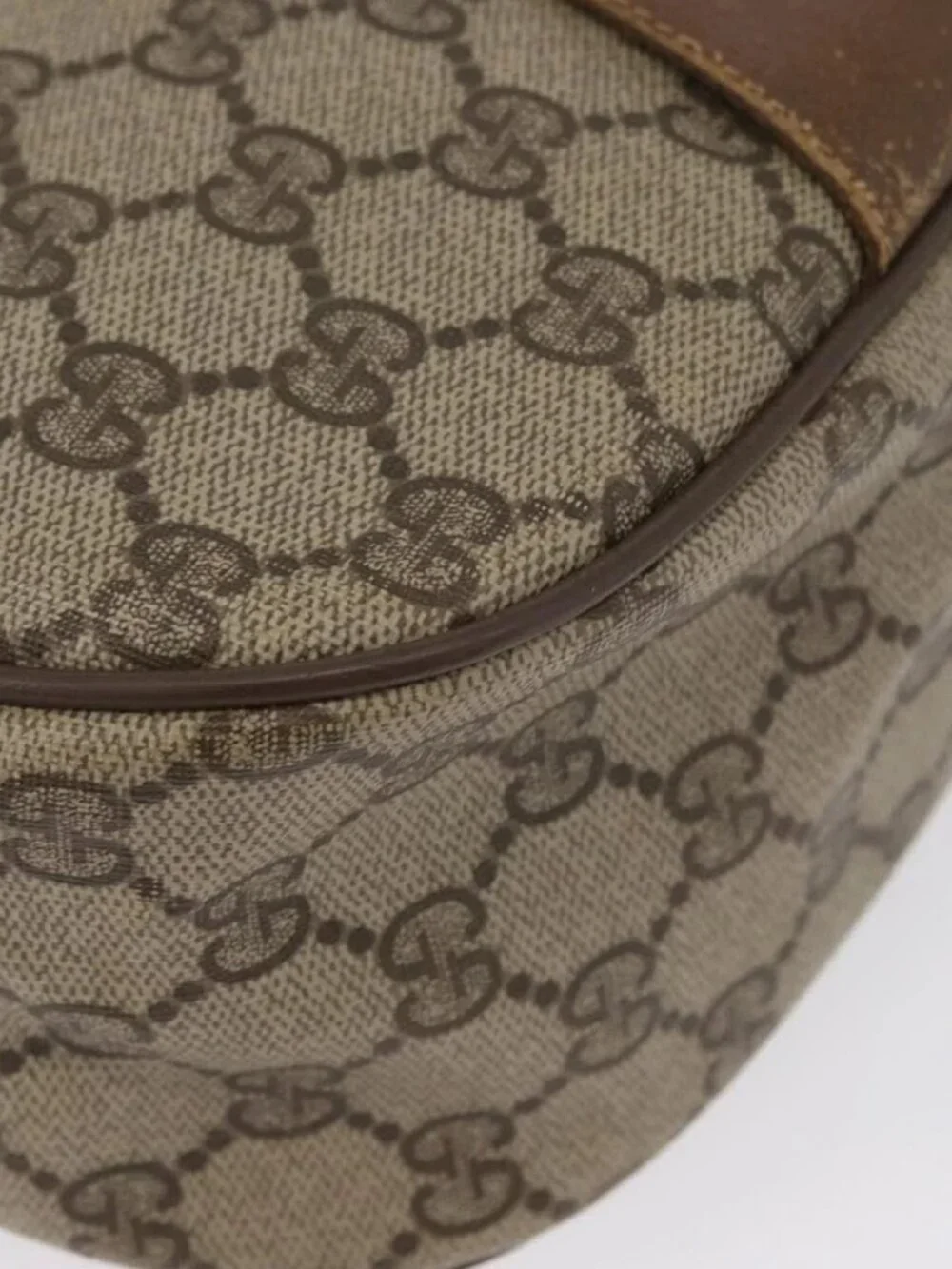 GUCCI GG Supreme Web Sherry Line Bag PVC Beige Gold 56 02 032 Auth bs33419 - Picture 3 of 16